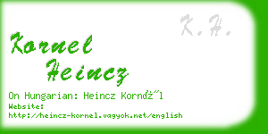 kornel heincz business card